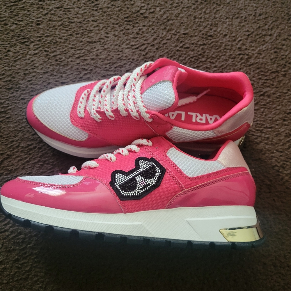Karl Lagerfeld Mayu Lace up Sneakers NWOB (Pink)